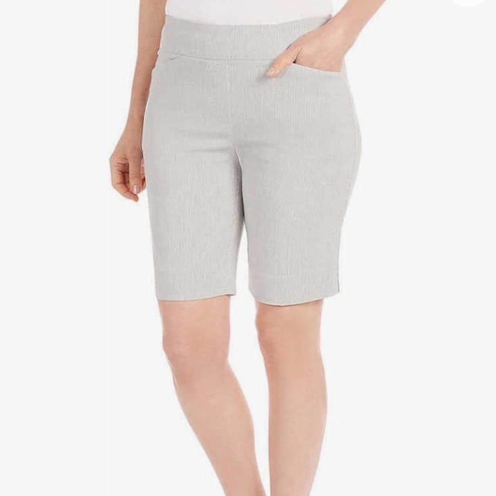 Hilary Radley Womens Midweight Mid Rise Pull On Bermuda Shorts NWT